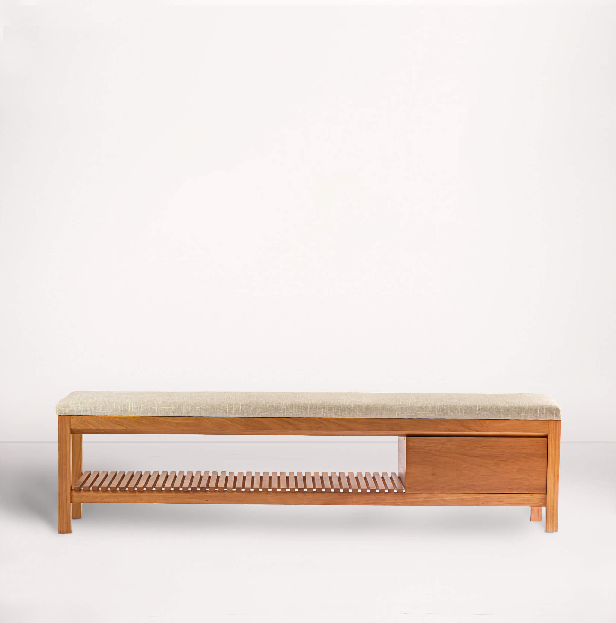 Banco Domum Essentialis - Tauari Tonalizado Pera Media, Tecido Cavalry Pelican