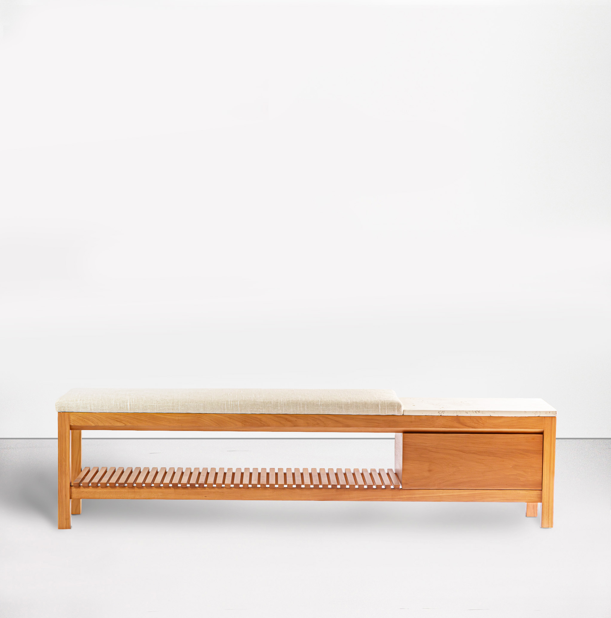 Banco Domum - Tauari Tonalizado Pera Media, Tecido Cavalry