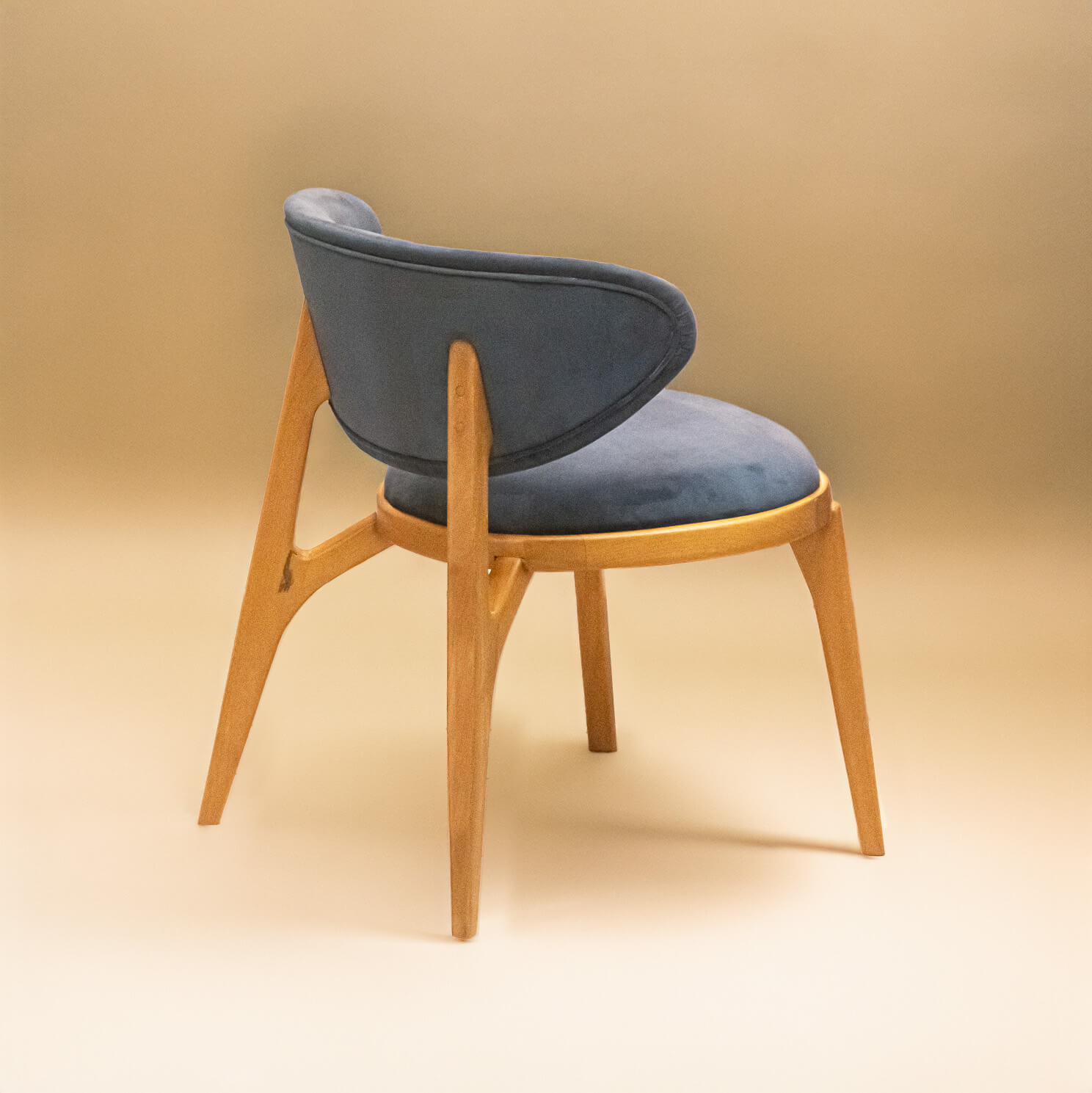 Cadeira Alice - Tauari Tonalizado Pera Média + Veludo El Meda Navy DSC_1384