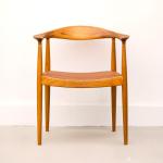 Cadeira The Chair - Louro Freijó, Olio Per Mobili, Couro Natural Marrom 037 - Hans Wegner, Design Escandinavo