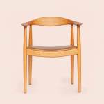 Cadeira The Chair - Pera Media, Couro Natural Envelhecido CH32 - Hans Wegner